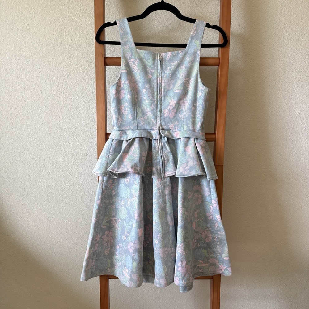 Marc Jacobs Pastel Floral cottagecore Peplum Dress for - Mint and Pink size 6 - Picture 5 of 6